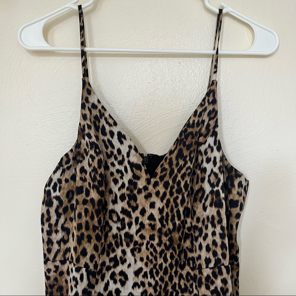 Express Leopard Print Slip Dress Medium - image 3